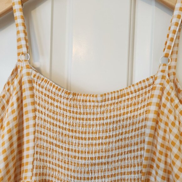 Torrid Yellow White Gingham Sleeveless Dress Lightweight Flowy Pretty Cute 4X - Picture 8 of 12